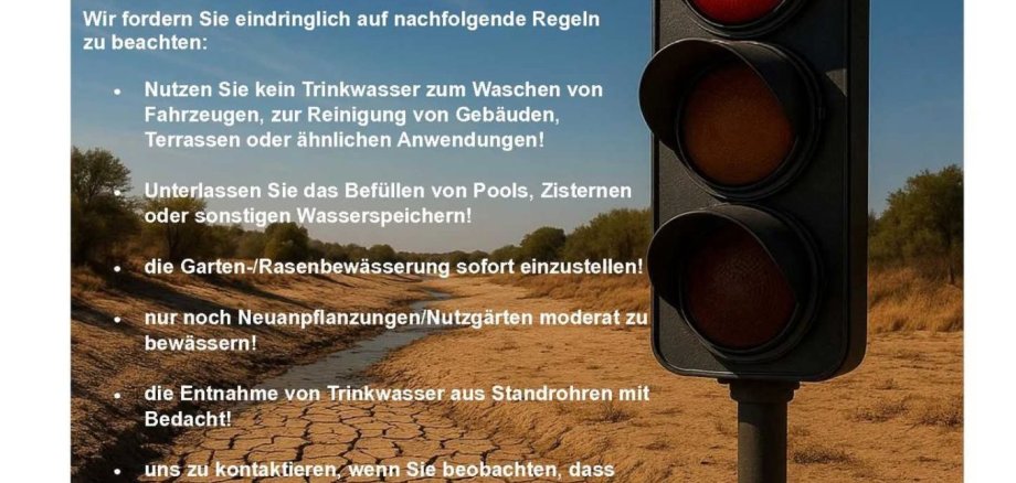 Rheingauwasser - Wasserampel auf Rot