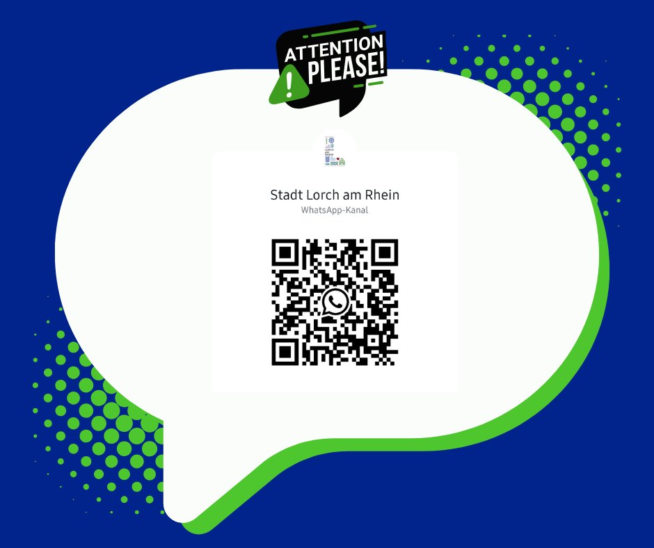 QR-Code zum Abonnieren des WhatsApp Kanals der Stadt Lorch am Rhein